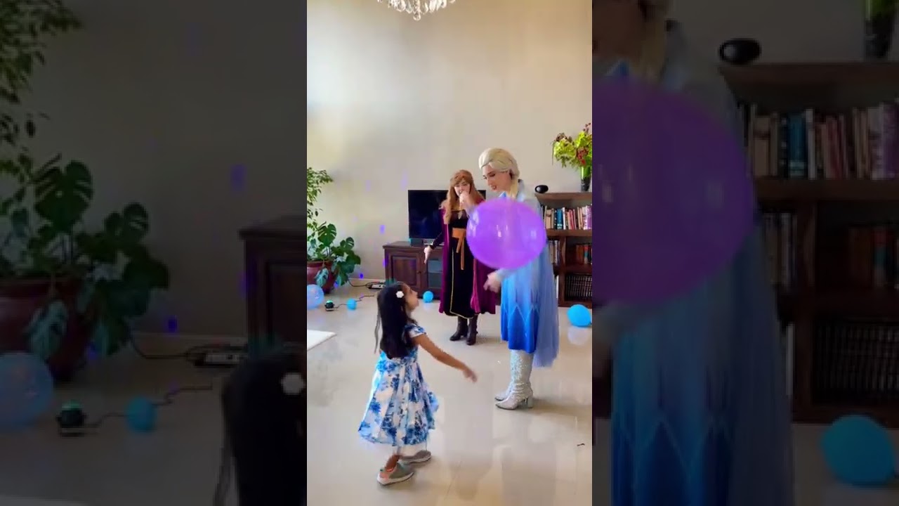 It’s my birthday with Elsa and Anna 