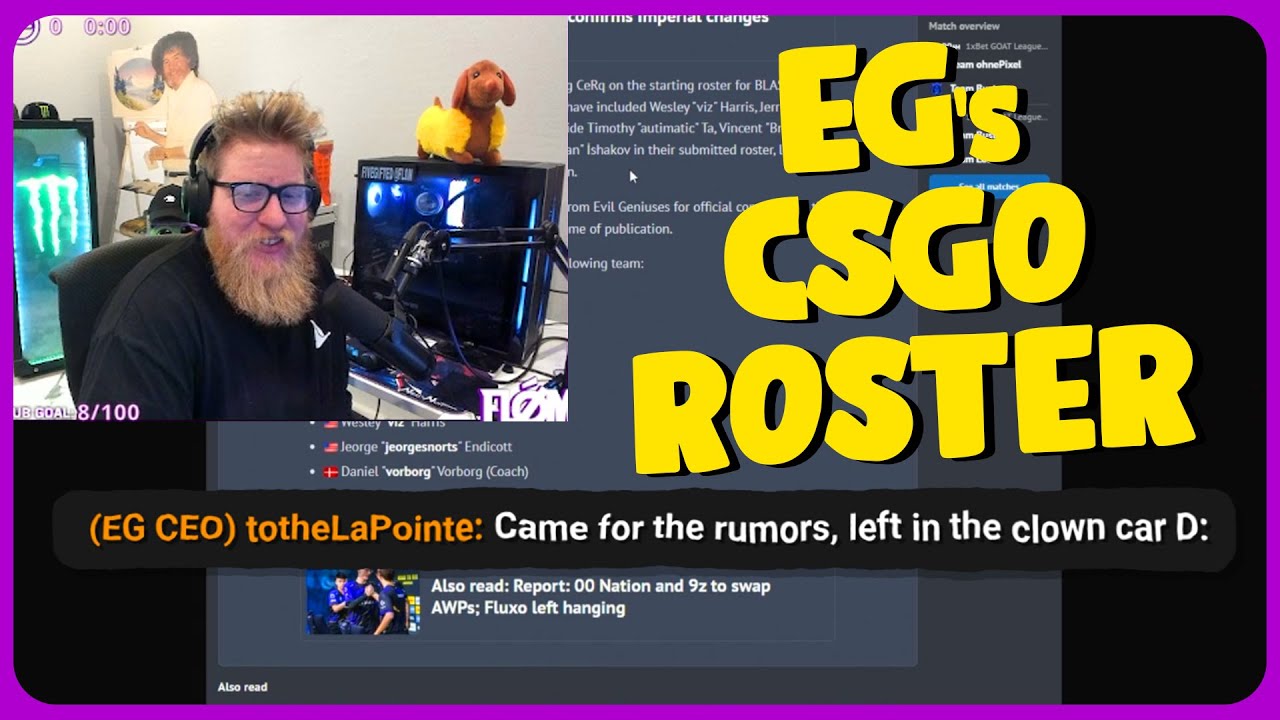 I tell the EG CEO what I think of their CSGO lineup - YouTube