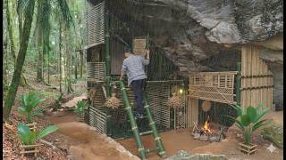 Download Lagu A collection of handcrafted bamboo houses built creatively in the forest, and enjoying natural food. MP3