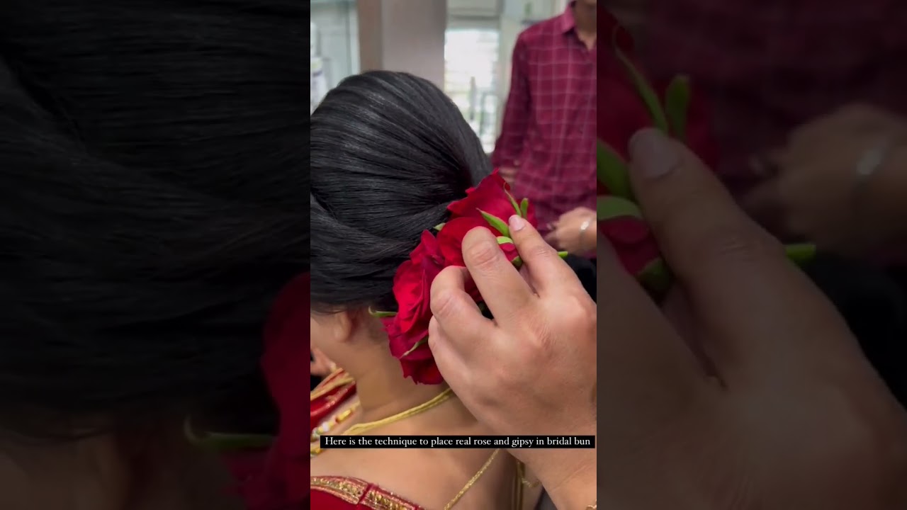 Trendy Rose flower bun || bridal flower bun ||  