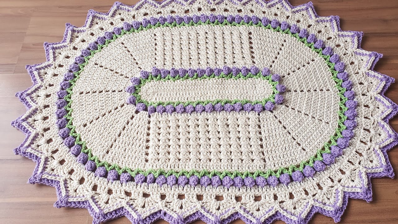 Jogo de banheiro tulipas - Tapete pia passo a passo