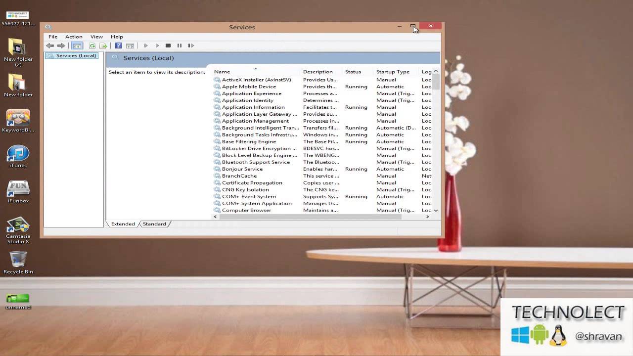 How to change Windows 8 Services Configuration ? - YouTube
