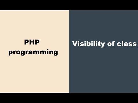 Visibility of a class - PHP programming Online tutorials