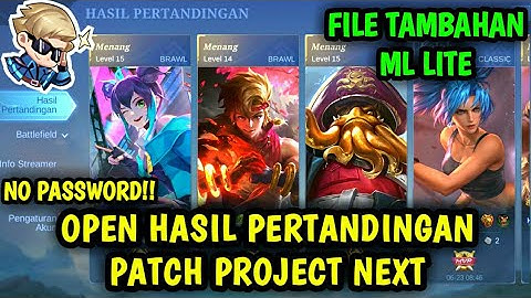 Data Open Histori Hasil Pertandingan Patch Project Next | File tambahan ml lite