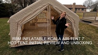 Inflatable Hot Tent Review - RBM Inflatable Koala Air Tent 7 Versatile for Cold/Warm Luxury Camping