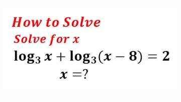 Beautiful Logarithm Math Problem | Solve for x | Nice Logarithmic Equation