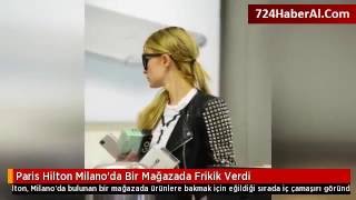 Paris Hilton Milanoda Bir Mağazada Frikik Verdi