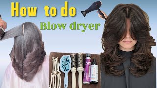 AIMIKE Round Brush Blowout Tutorial | step by step | blow dryer कैसे करे