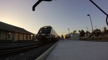 Smart train stops at the new Cotati Depot. Go Pro view