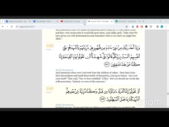 Surah Al-A'raf ayah 172-180 by Shaykh Moiz Hasan