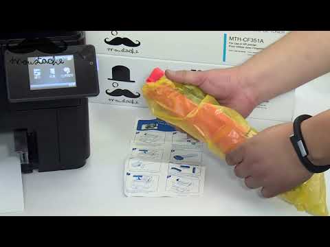 How to install HP 130A toner cartridge for HP Laserjet Pro MFP M177fw printer 123Ink ca