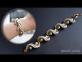 Spiral beaded bracelet with seed beads tutorial. How to make beaded jewelry