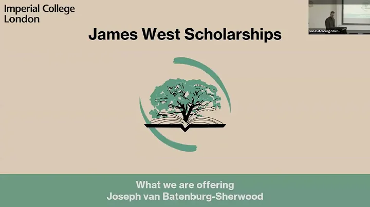 James West Scholarships Launch: "What we are offer...