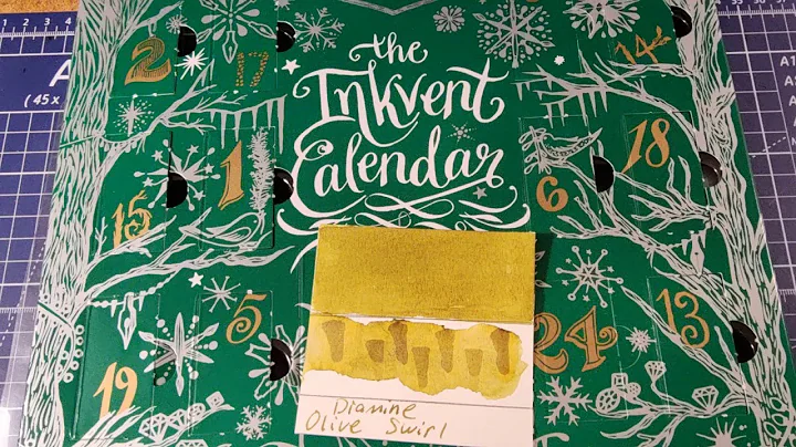 Diamine Inkvent Calendar 2022 day 18 Olive Swirl