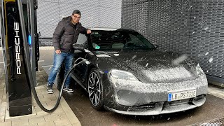 FAST Charging a 2025 Porsche Taycan in VERY Cold Temperatures! by Pushing Pistons 1,711 views 3 months ago 4 minutes, 29 seconds