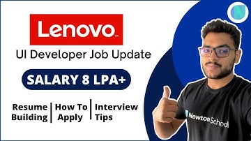Lenovo Hiring For UI Developer (Fresher) 🔥 | Salary 8 LPA+