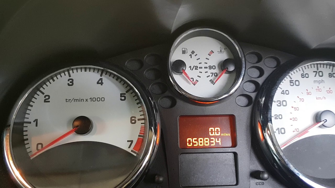 peugeot 207 2011 service light reset YouTube