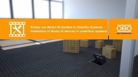 Mounting of Modul 45 devices in underfloor systems – OBO Bettermann