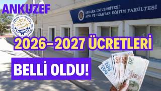 2026-2027 Ankara Üni̇versi̇tesi̇ Ankuzef Ücretleri̇ Belli̇ Oldu. Ankuzef Ücretleri̇ Ne Kadar?