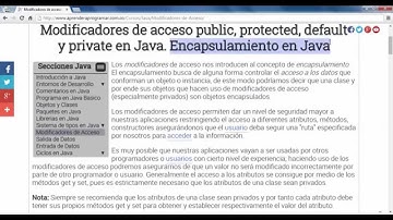 Modificadores de acceso y encapsulamiento en Java (public, protected, private y default)