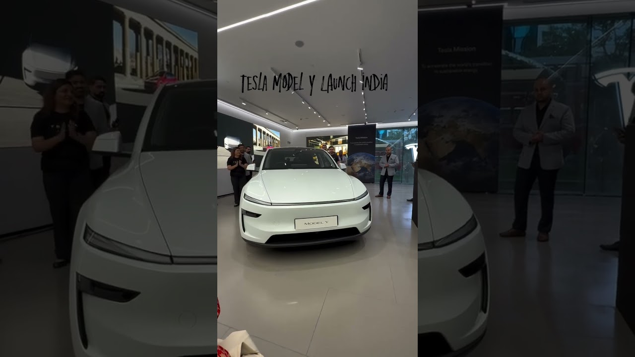 Tesla model Y Launches in India  today . Mumbai experience centre opened 