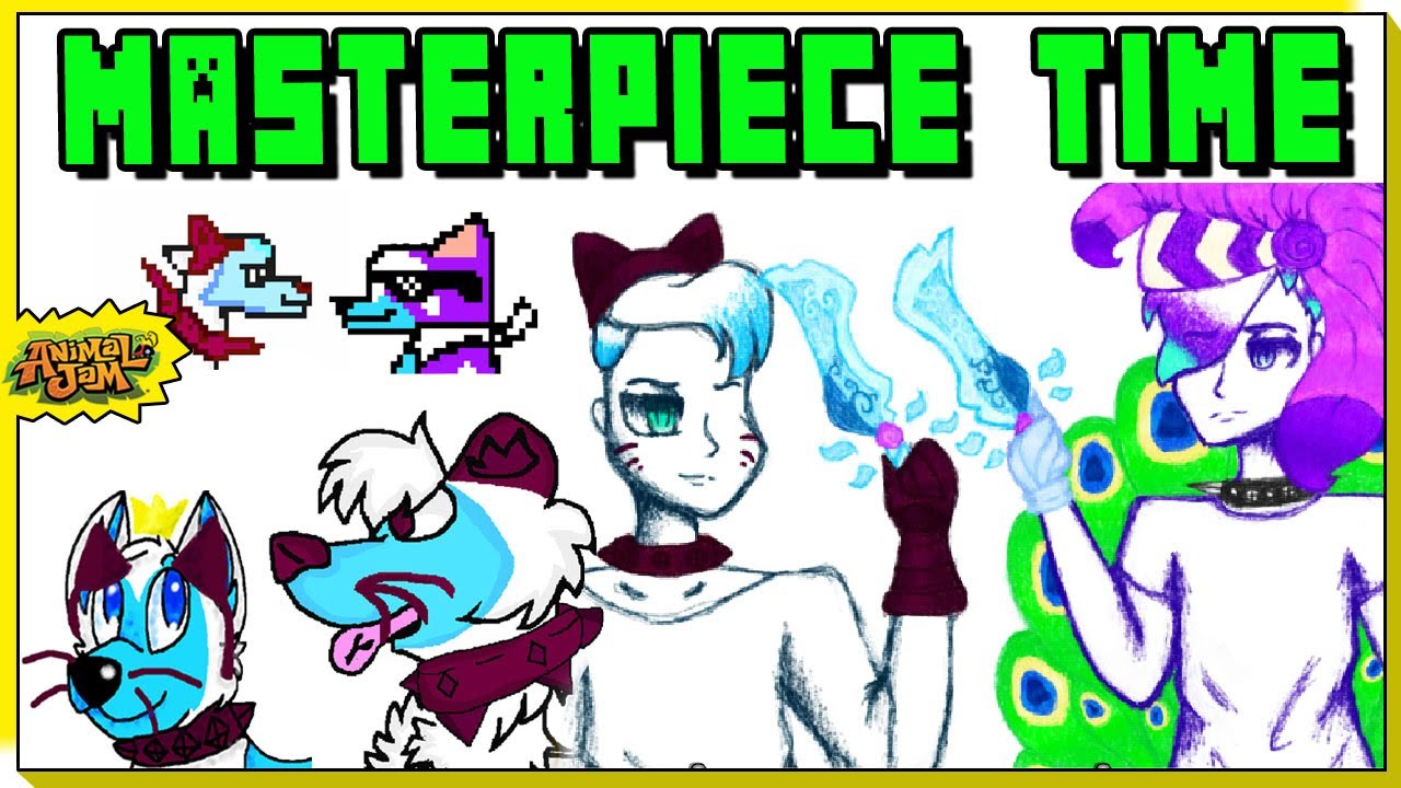 roblox download MASTERPIECE TIME 🎨 LOOKING AT 100's OF FAN ART ON ANIMAL JAM
