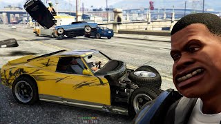 Franklin really wants to drive and fly to North Yankton！In traffic at a speed of 9999999! -GTA5