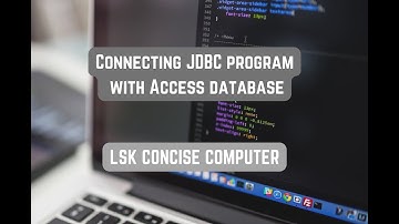 JDBC program with Access database