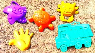 Развивающие мультики для малышей — Лепим куличики, учим цвета, учим формы — Видео про песочницу