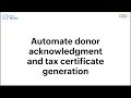 How to automate donor acknowledgment and tax exemption letter generation using Zoho Writer
