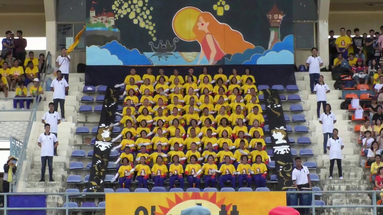 สแตนเชียร์สีเหลือง กีฬาสีวจภ.ตรัง 62