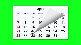 Monthly Calendar Flip Animation | Free Stock Video Footage | No copyright Royalty Free (CC0)