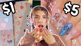 SHEIN NAIL HAUL 🌈 Gel-x nails using Shein products