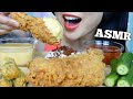 ASMR FRIED CHICKEN + CHEESE SAUCE (SATISFYING CRUNCHY EATING SOUNDS) NO TALKING | SAS-ASMR