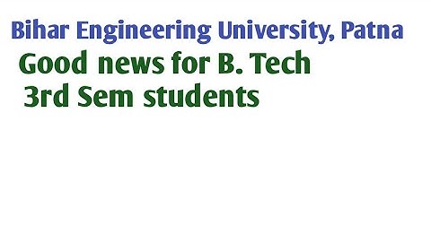 #BEU Patna# 3rd Sem copy check status and result # B. Tech Special Exam #