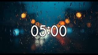 5 Minute Timer with Rain Sounds | Relaxing Rain Countdown for Focus, Study & Relaxation