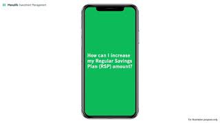How can I increase my RSP amount with Manulife iFUNDS?