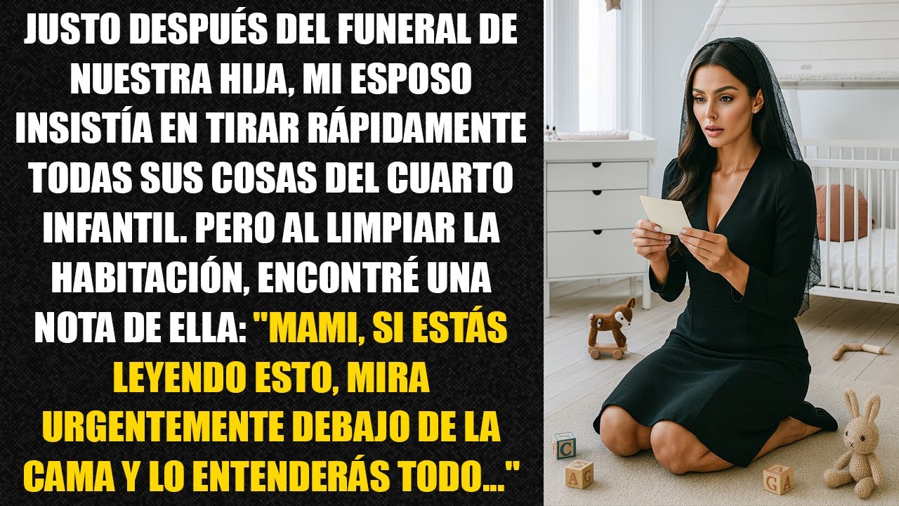 Justo después del funeral de nuestra hija, mi esposo insistía en tirar rápidamente todas...