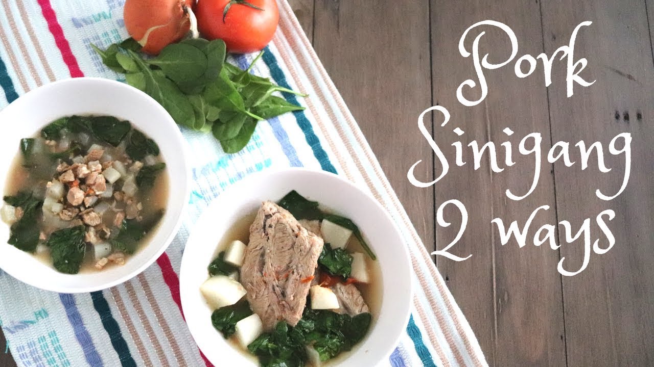 How to make Pork Sinigang 2 ways Westernized and Slow Cooker Version