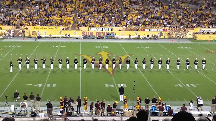 September 12, 2015 United States Marine Corps - USMC Silent Drill Platoon at Sun Devil Stadium