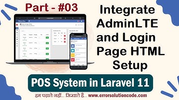 Integrate AdminLTE and Login Page HTML Setup in Laravel 11 | POS System in Laravel 11