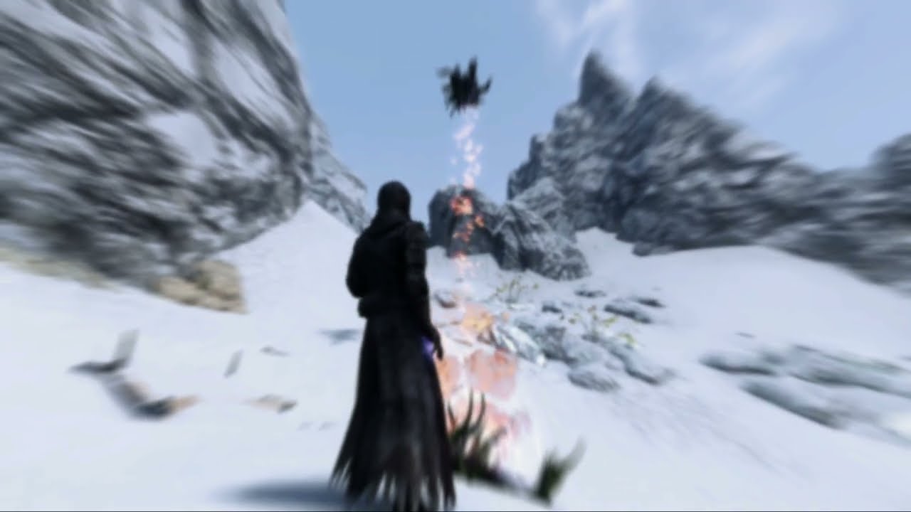 How Dragonborn fought against Ebony Warrior according to lore