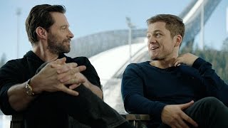 Hugh Jackman reacts to Taron Egerton as Han Solo