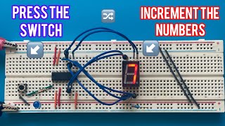 How to display decimal numbers on seven segment display using a switch