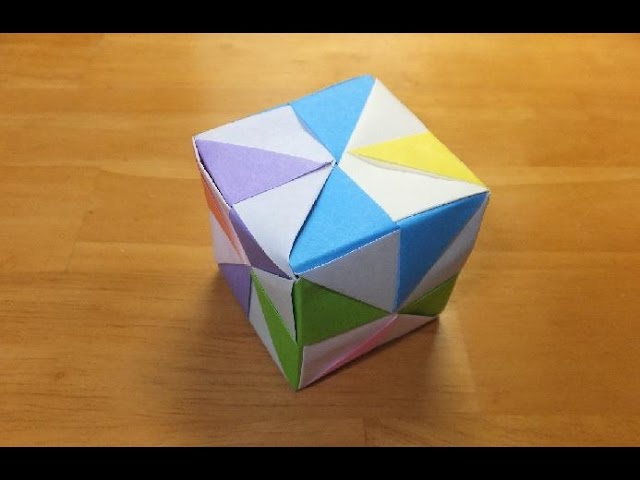 折り紙 6枚を組み合わせて 立体の四角形 サイコロ ユニット折り Youtube