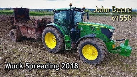 John Deere 6155R Muck Spreading 2018