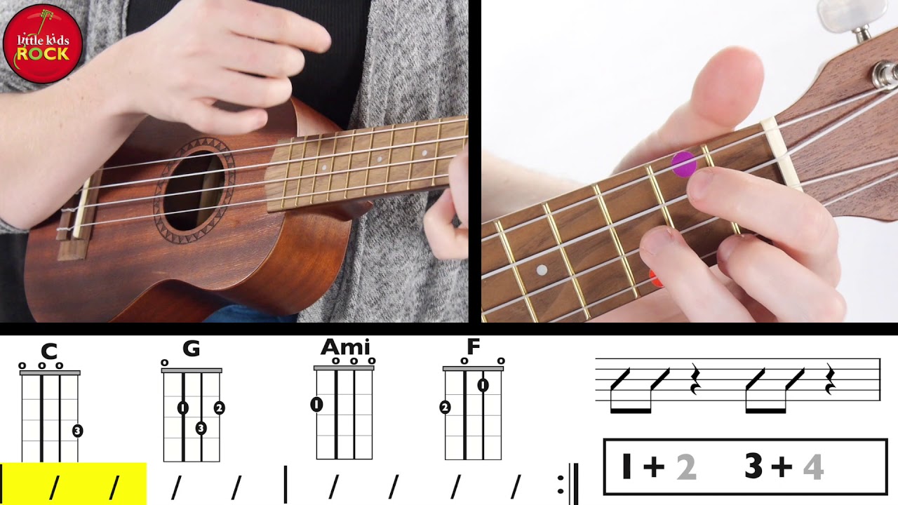 Ukulele Open Chords One Day Jam Track (Lesson 15/24) YouTube