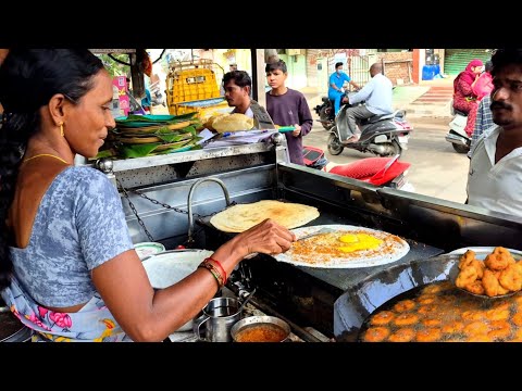 Early Morning Breakfast | Egg Dosa | Medu Vada | Vijayawada Street Foods | Mysore Bonda | Indianfood