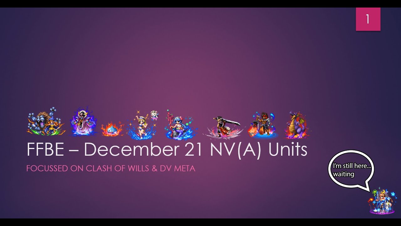 FFBE - December 2021 NV(A) Units Prediction