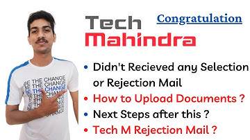 Tech Mahindra Results | Tech Mahindra Internship Offer Letter| Tech Mahindra Elevate Document Upload